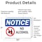 Signmission No Alcohol Sign With Symbol, 10 in W x Rectangle, Vinyl Decal OS-2PACK-NS-D-710-L-16004 - alternate 2